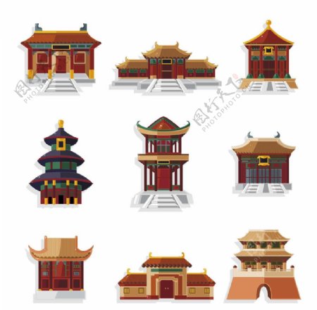 中国古建筑中国风