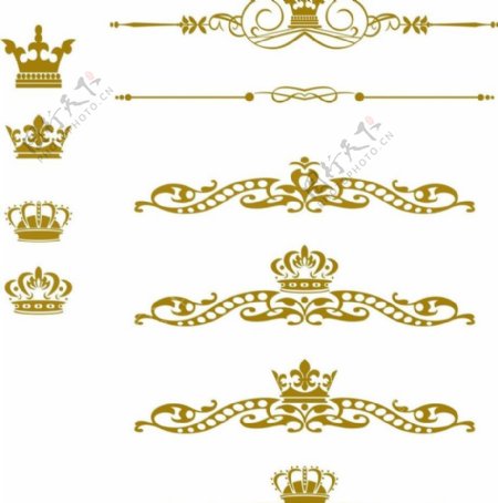 欧式皇冠花纹素材