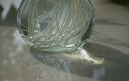 玻璃瓶里的植物根