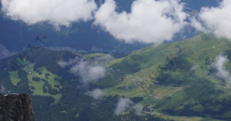 瑞士阿尔卑斯山远眺