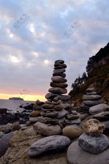 济州岛的石头堆