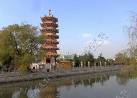 上海老街七宝教寺风景