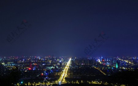 大蜀山俯瞰合肥市夜景