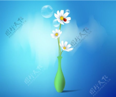 花朵气泡背景