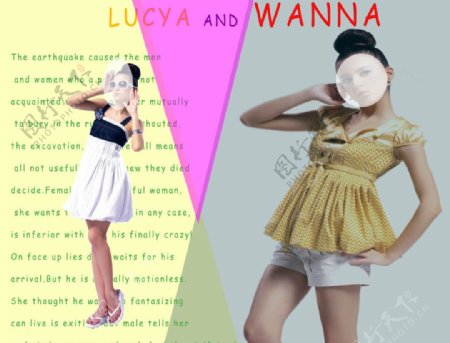 LUCYA品牌女装模特海报