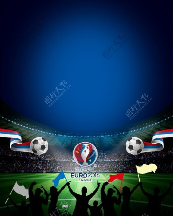 欧洲杯足球海报