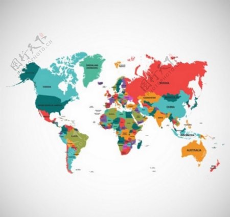 世界地图矢量素材