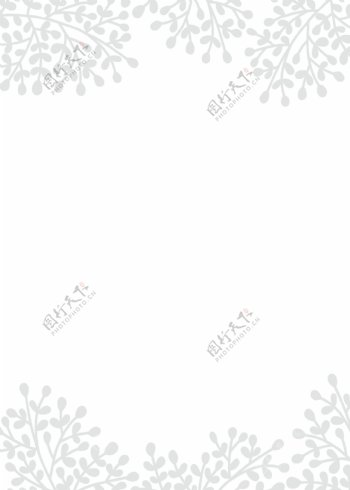 白色素雅波西米亚水彩花朵邀请卡背景