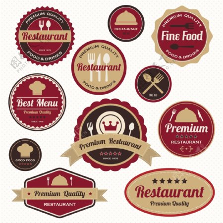 咖啡店餐厅logo图标矢量素材