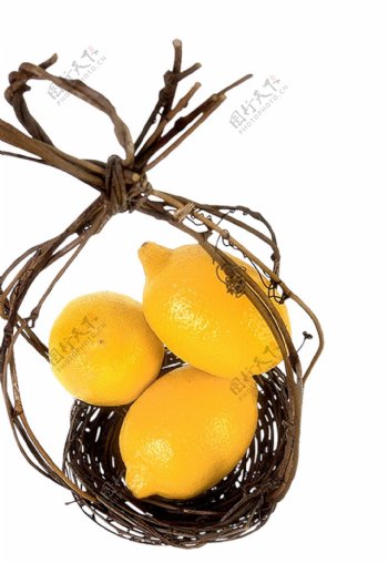 满篮子的柠檬图片