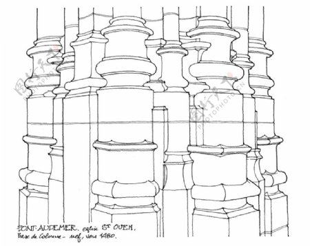 欧式建筑用柱子效果图