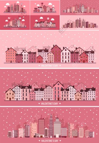 浪漫粉色建筑