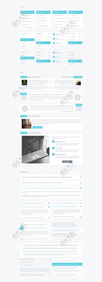 国外网站设计创意元素UI模板