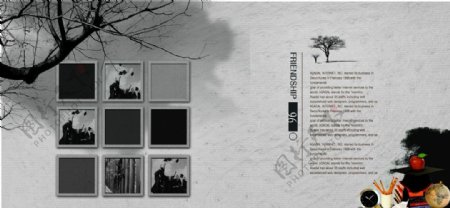 中国风同学纪念册内页设计