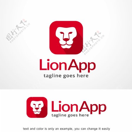 狮子应用标志设计矢量素材下载