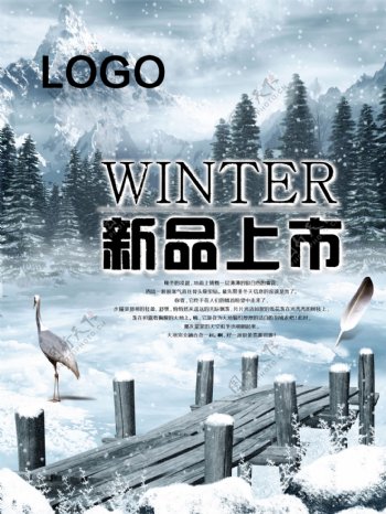 冬季新品上市海报设计psd素材下载