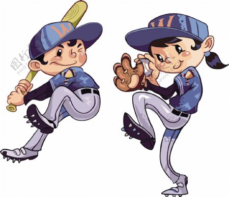 棒球少年形象