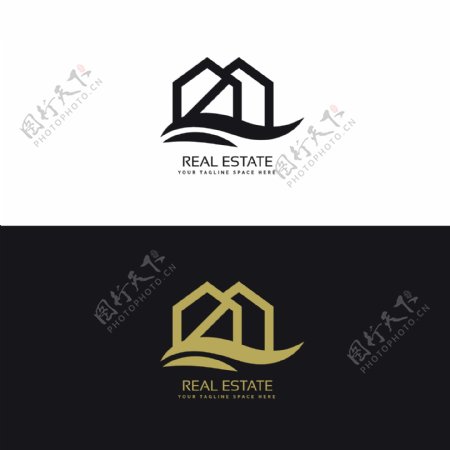 创意房地产标志logo矢量素材