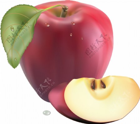 红色漂亮苹果图片免抠png透明图层素材
