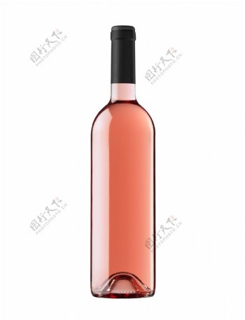 粉色葡萄酒瓶图片