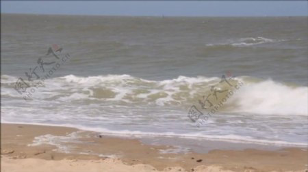 沙滩海浪视频拍摄素材
