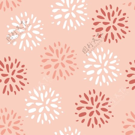 粉色浅粉色婚礼卡通花朵矢量纹理