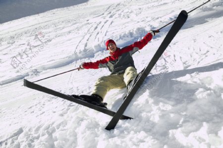 滑雪的国外人物图片