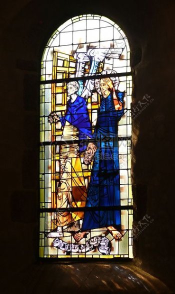 教堂的彩绘玻璃