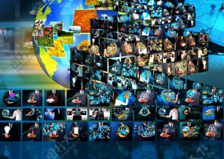 地球与网络通讯图片