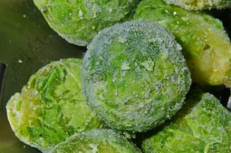 绿色的冻蔬菜