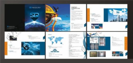 电子科技企业画册设计矢量素材