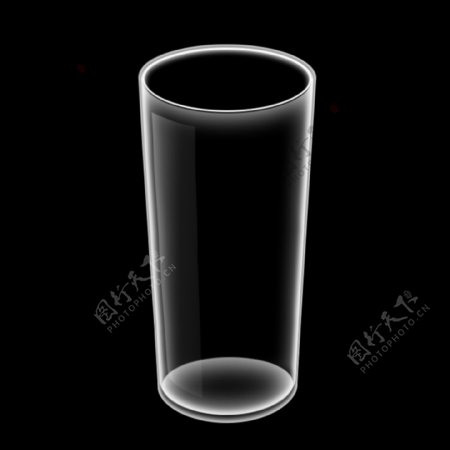 高清水杯玻璃杯透明杯子素材