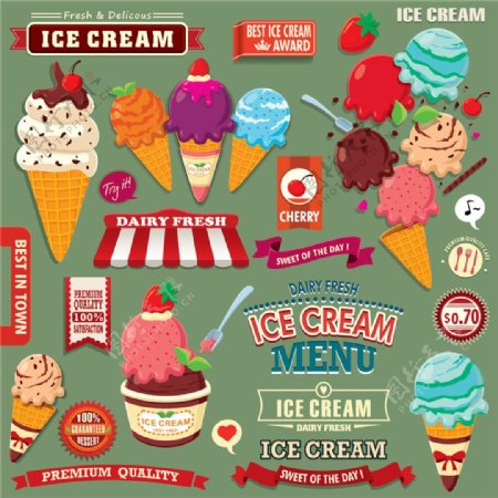 水果冰淇淋设计图片