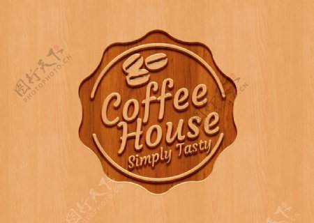 咖啡logo展示样机