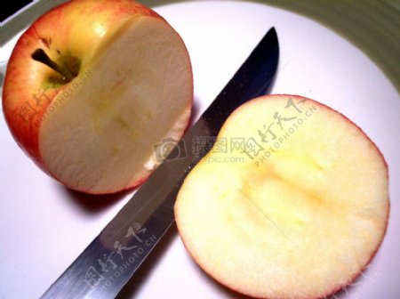 已经切开的苹果