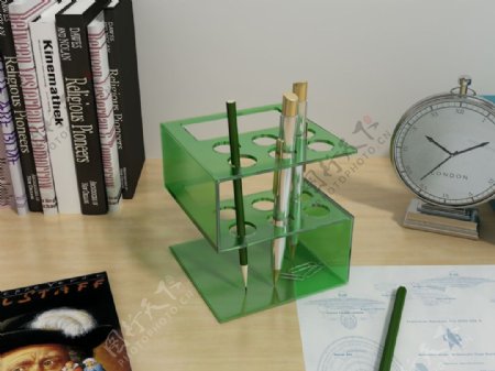 个性插笔3D模型素材