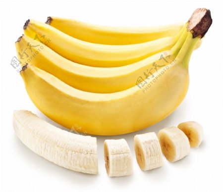 切成段的香蕉肉图片