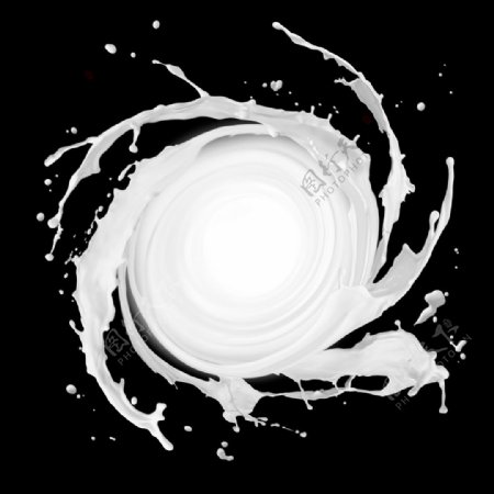 白色牛奶漩涡图片