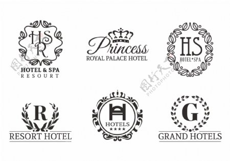 创意古典酒店公司Logo