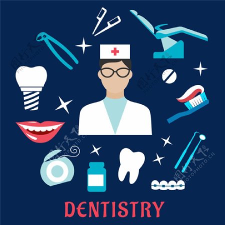 牙医和医疗图标图片