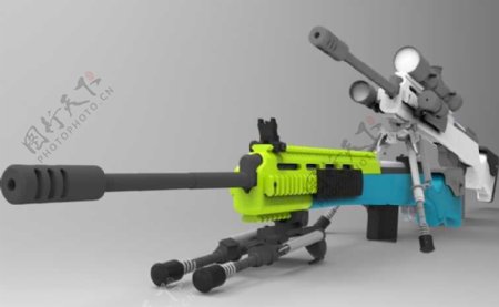 狙击步枪机械模型
