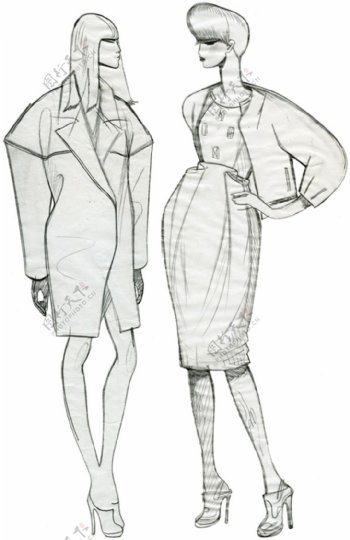 2款时尚女装设计图
