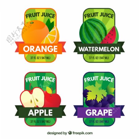 水果标签素材