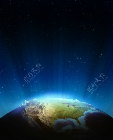 地球上的光芒图片
