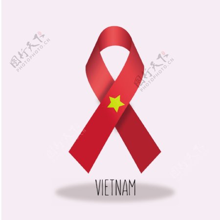 越南国旗丝带设计