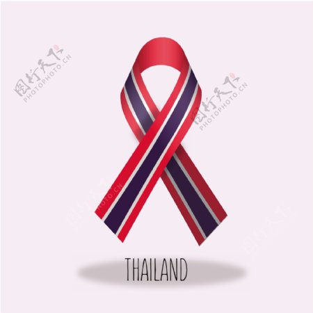 泰国国旗丝带设计