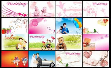 婚庆公司卡片背景设计PSD素材
