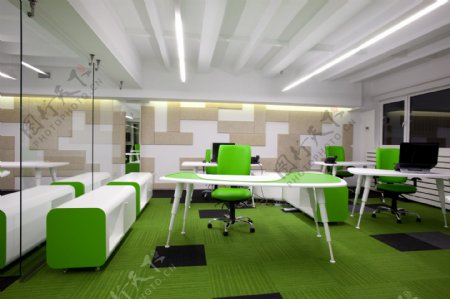 绿色房间设计图片