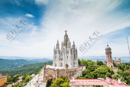 西班牙教堂建筑风景