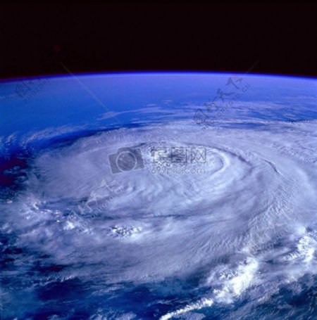 卫星图像显示的地球飓风